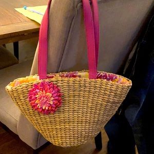Woven beach bag